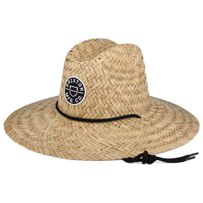 Sombrero de Guardacosta Crest de paja de Brixton - Beige Arena