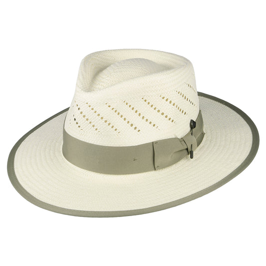 Sombrero Fedora Bandera Reserve de paja de Brixton - Natural