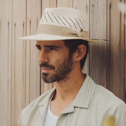Sombrero Fedora Bandera Reserve de paja de Brixton - Natural