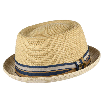 Sombrero Pork Pie de paja toyo de Stetson - Natural
