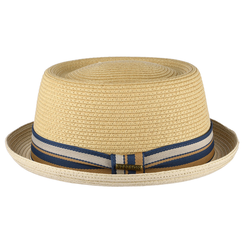 Sombrero Pork Pie de paja toyo de Stetson - Natural