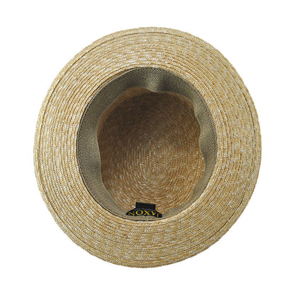Sombrero Boater de paja de Jaxon & James - Cinta decorativa a rayas