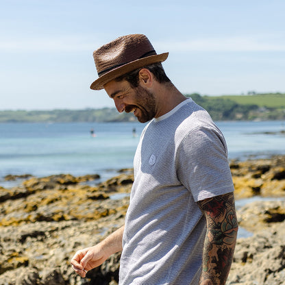 Sombrero de paja Trilby Tribeca de Jaxon & James - Marrón