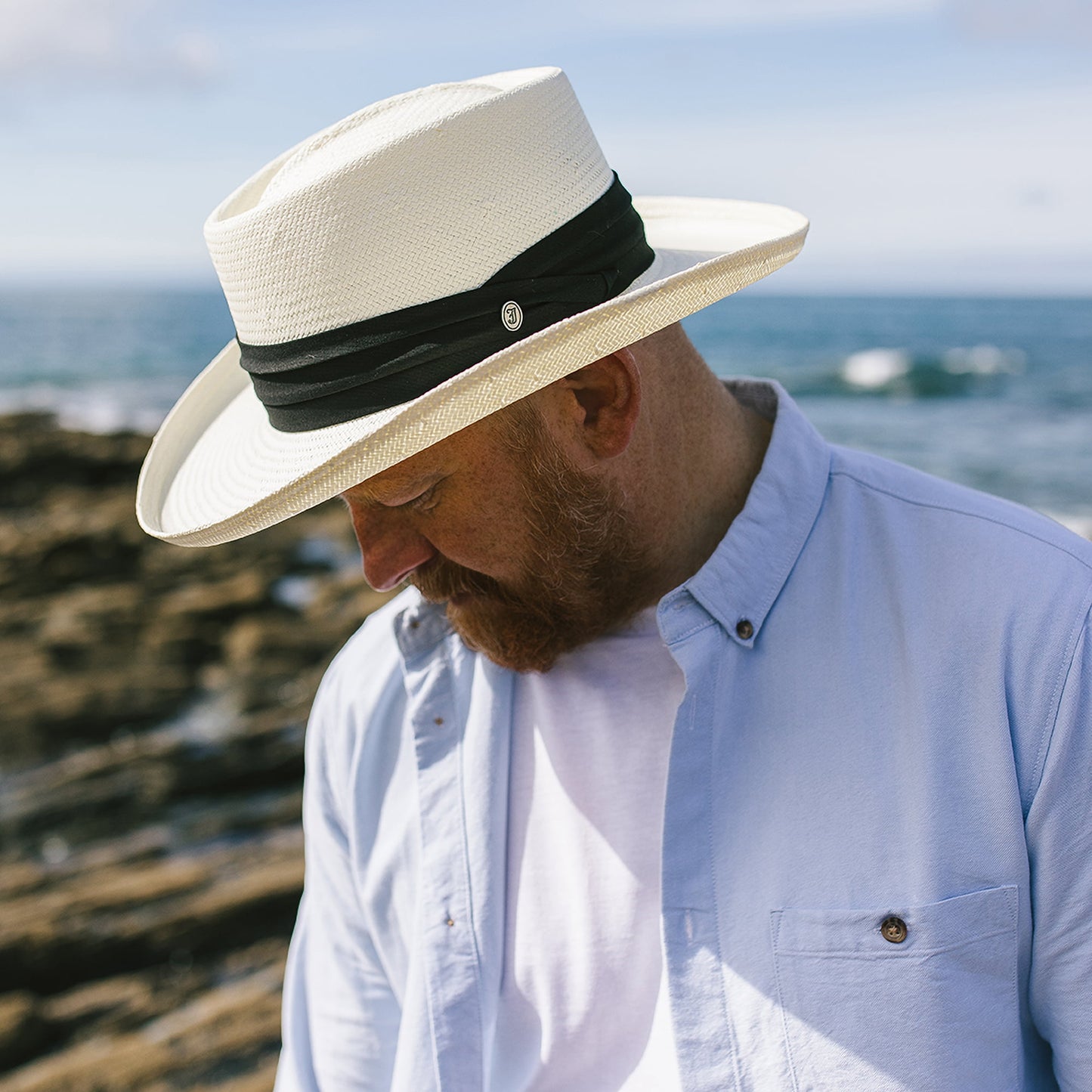 Sombrero Gambler de paja Toyo de Jaxon & James - Natural