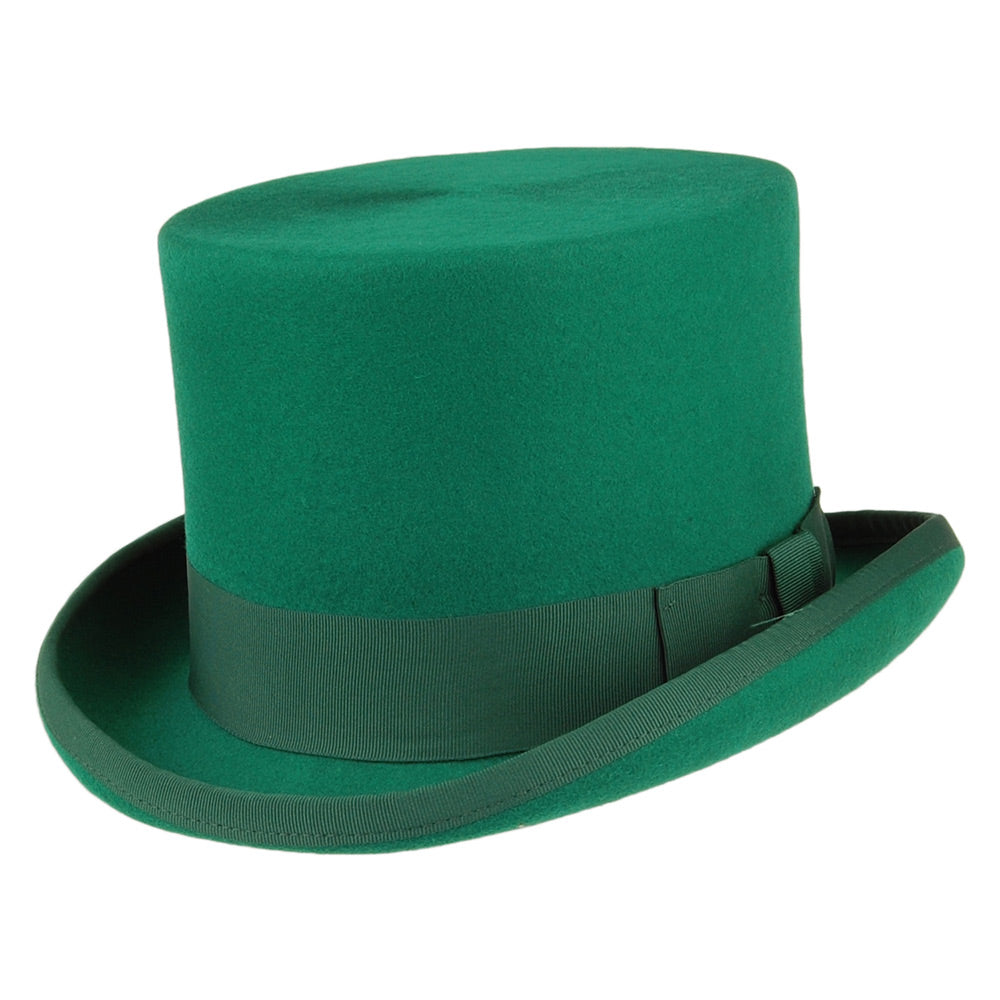 Sombrero de copa de fieltro de lana de Denton - Verde