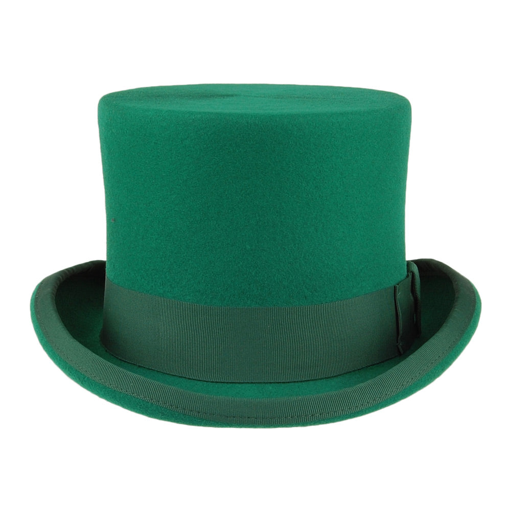 Sombrero de copa de fieltro de lana de Denton - Verde
