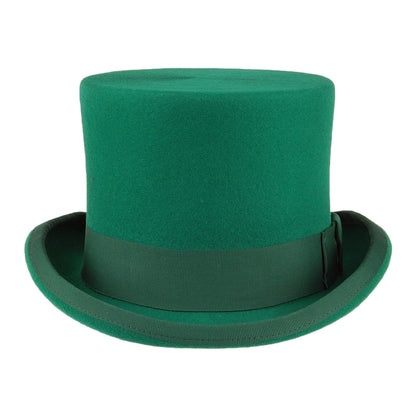Sombrero de copa de fieltro de lana de Denton - Verde