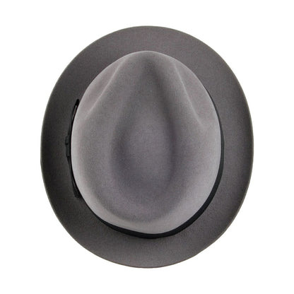 Sombrero Trilby Pinch Vegas de fieltro de piel de Christys - Gris Claro
