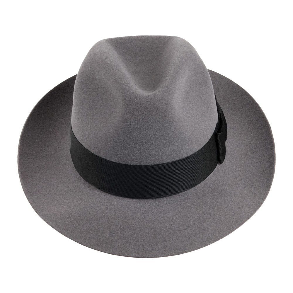 Sombrero Fedora Knightsbridge de fieltro de piel de Christys - Gris Claro
