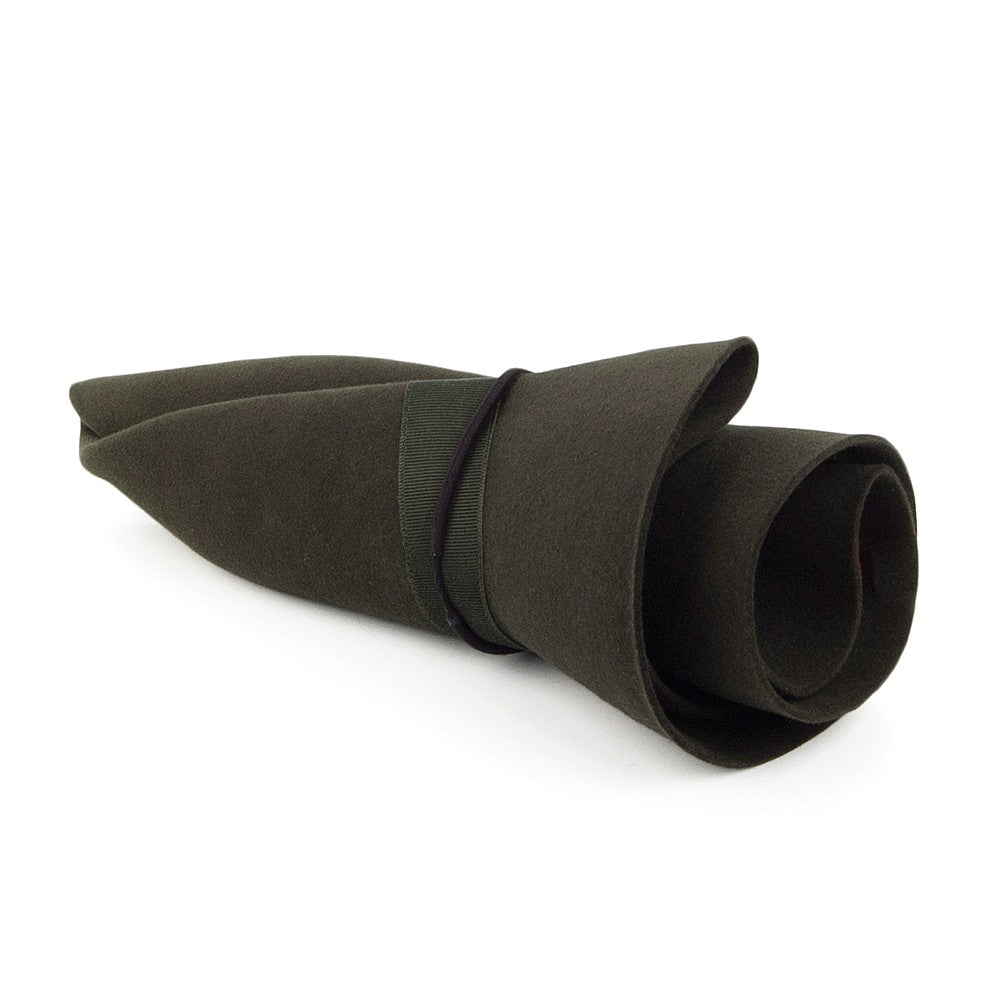 Sombrero Fedora Foldaway de fieltro de piel de Christys - Verde Oscuro