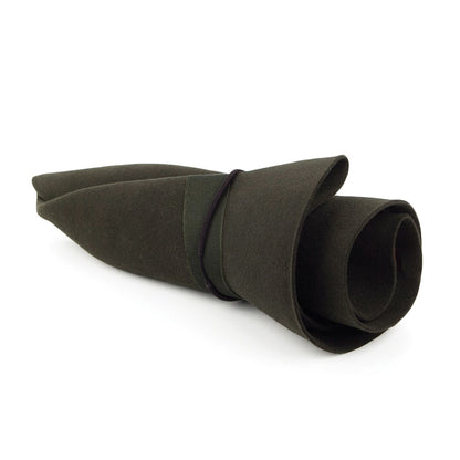 Sombrero Fedora Foldaway de fieltro de piel de Christys - Verde Oscuro