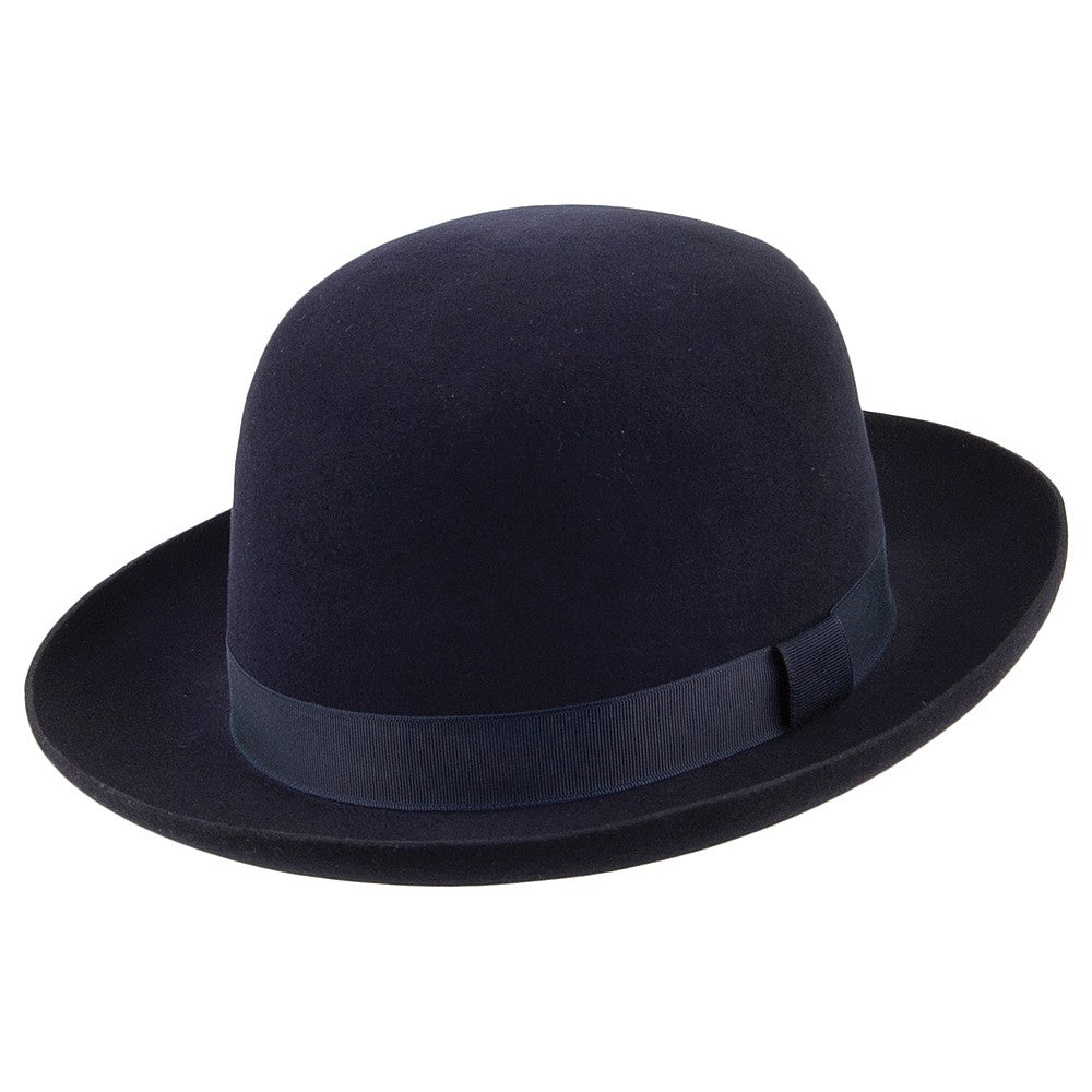 Sombrero Fedora Foldaway de fieltro de piel de Christys - Azul Marino