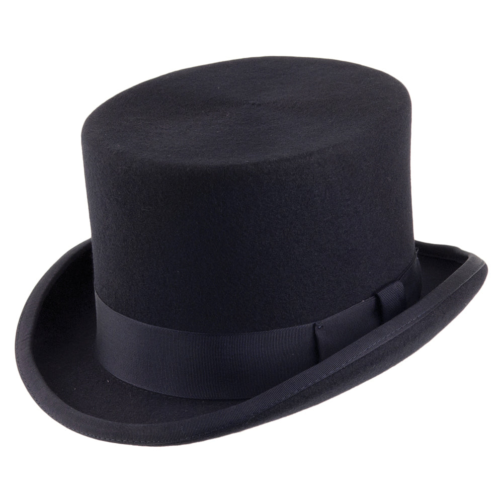 Sombrero de copa de fieltro de lana de Denton - Azul Marino