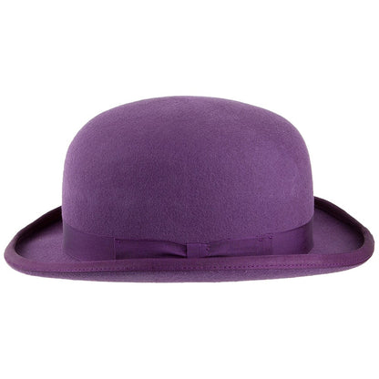 Sombrero bombín de fieltro de lana de Denton - Morado