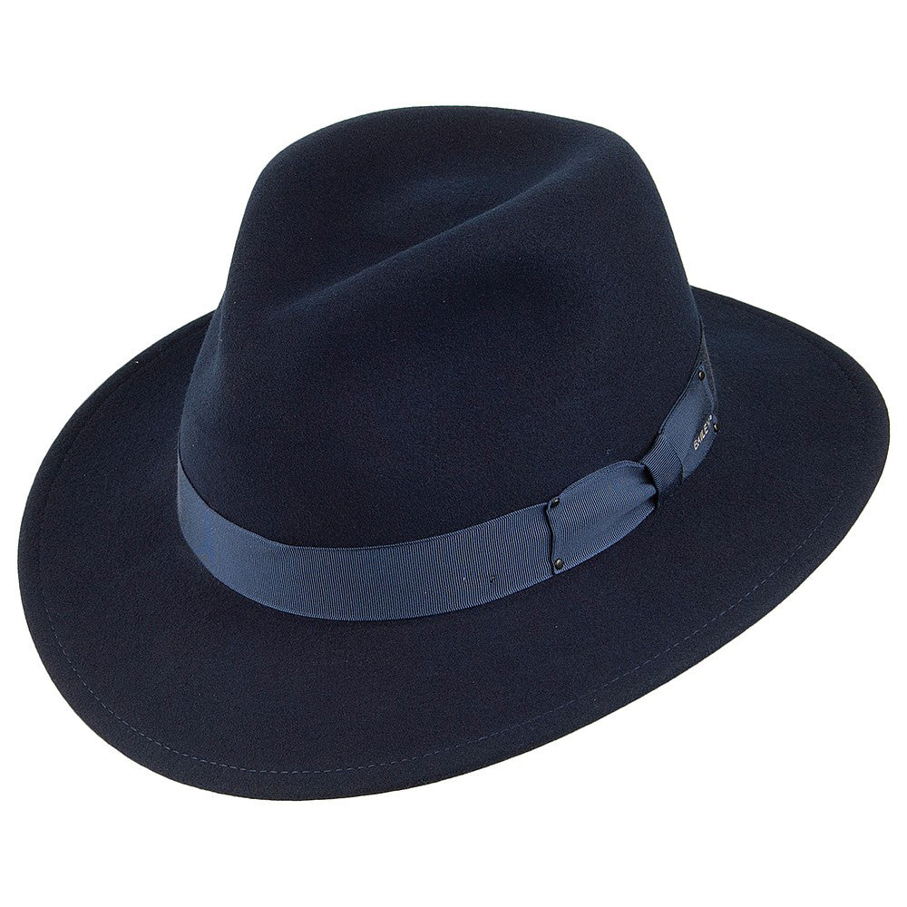 Sombrero Fedora flexible Curtis II de Bailey - Azul Marino