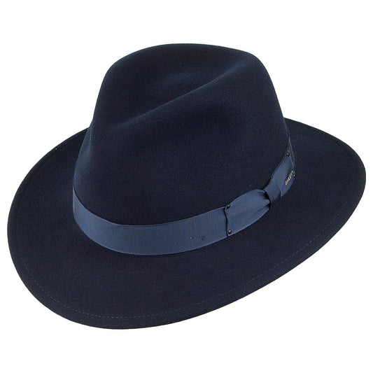 Sombrero Fedora flexible Curtis II de Bailey - Azul Marino