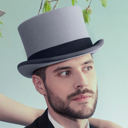 Sombrero Ascot de fieltro de Christys - Gris