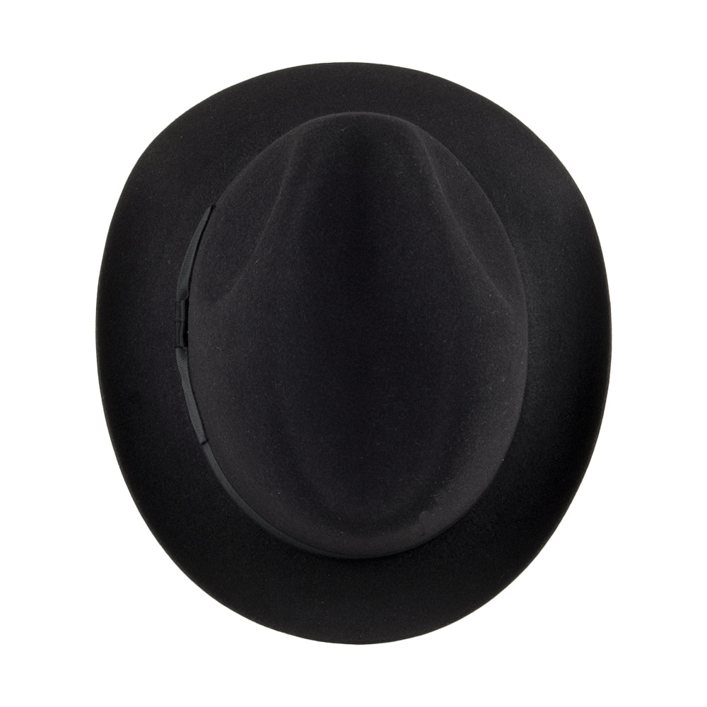 Sombrero Trilby Draper de fieltro de lana de Signes - Negro
