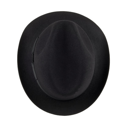 Sombrero Trilby Draper de fieltro de lana de Signes - Negro