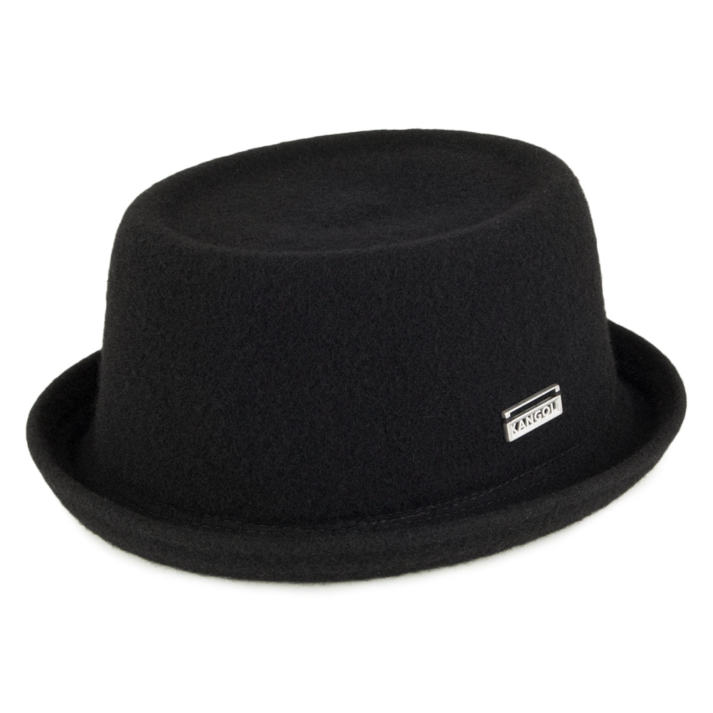 Sombrero Pork Pie Mowbray de lana de Kangol - Negro