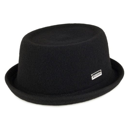 Sombrero Pork Pie Mowbray de lana de Kangol - Negro