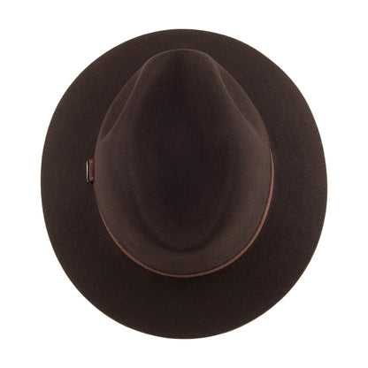 Safari Fedora Classic plegable de fieltro de piel de Borsalino - Marrón