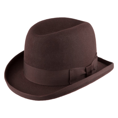 Sombrero Churchill Homburg de Denton - Marrón Oscuro