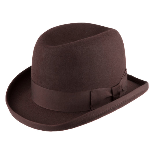 Sombrero Churchill Homburg de Denton - Marrón Oscuro