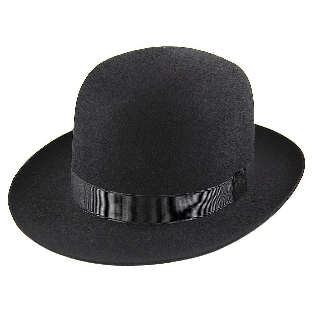 Sombrero Fedora Foldaway de fieltro de piel de Christys - Negro