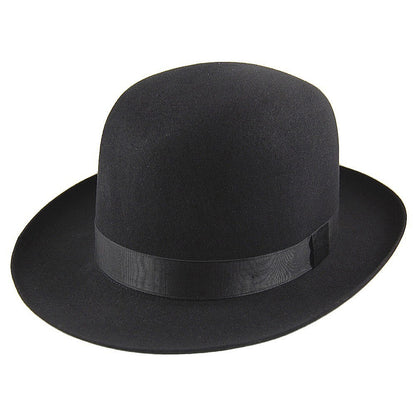 Sombrero Fedora Foldaway de fieltro de piel de Christys - Negro