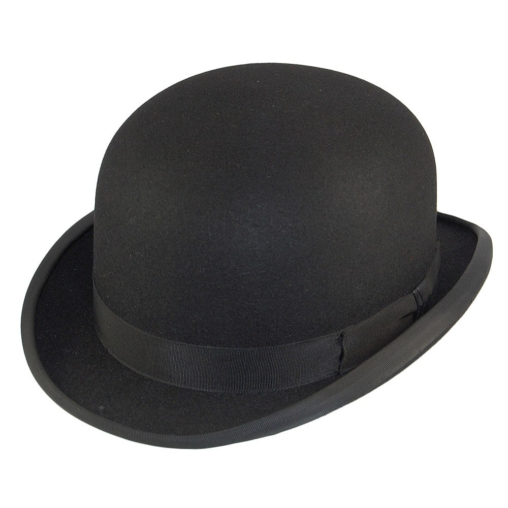 Sombrero bombín de fieltro de piel de Christys - Negro