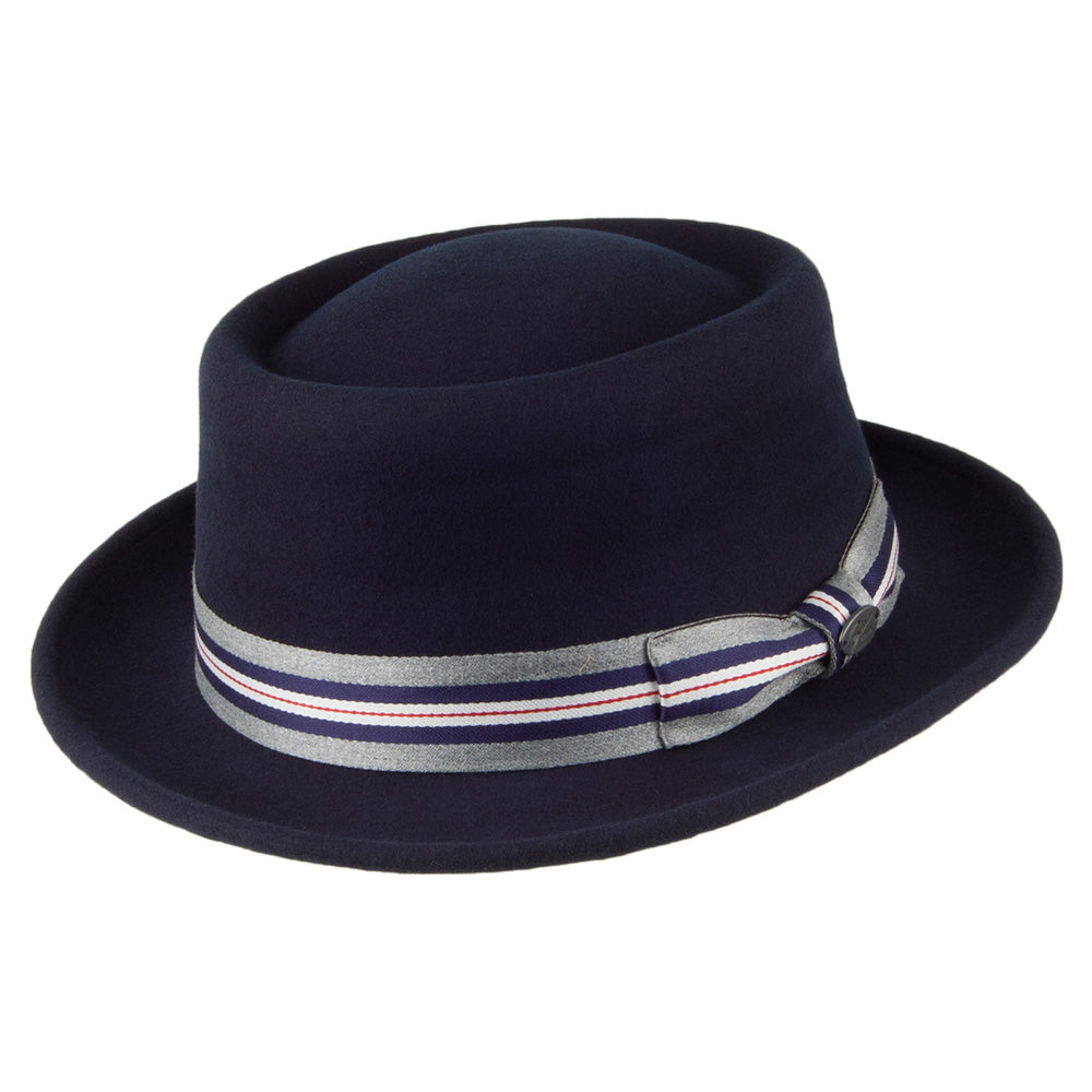 Sombrero Pork Pie Klaxon de Bailey - Azul Marino