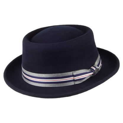 Sombrero Pork Pie Klaxon de Bailey - Azul Marino