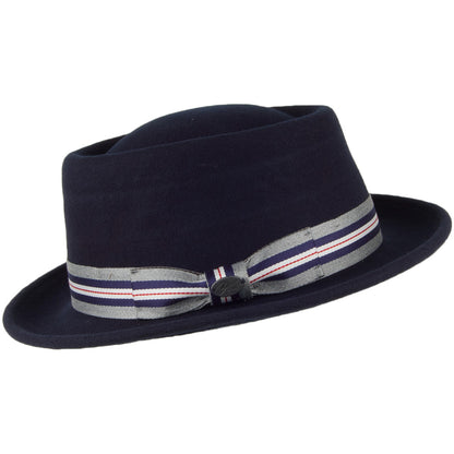 Sombrero Pork Pie Klaxon de Bailey - Azul Marino
