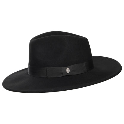 Sombrero Fedora The Author de ala ancha de Jaxon & James - Negro