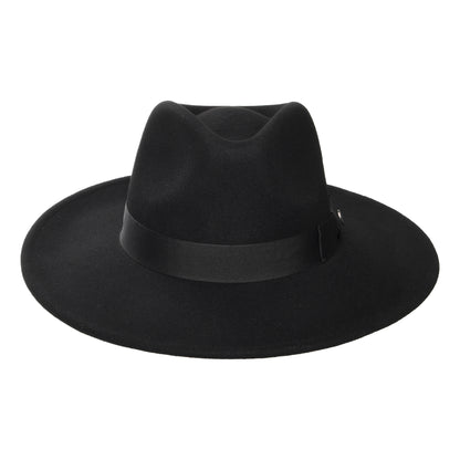 Sombrero Fedora The Author de ala ancha de Jaxon & James - Negro