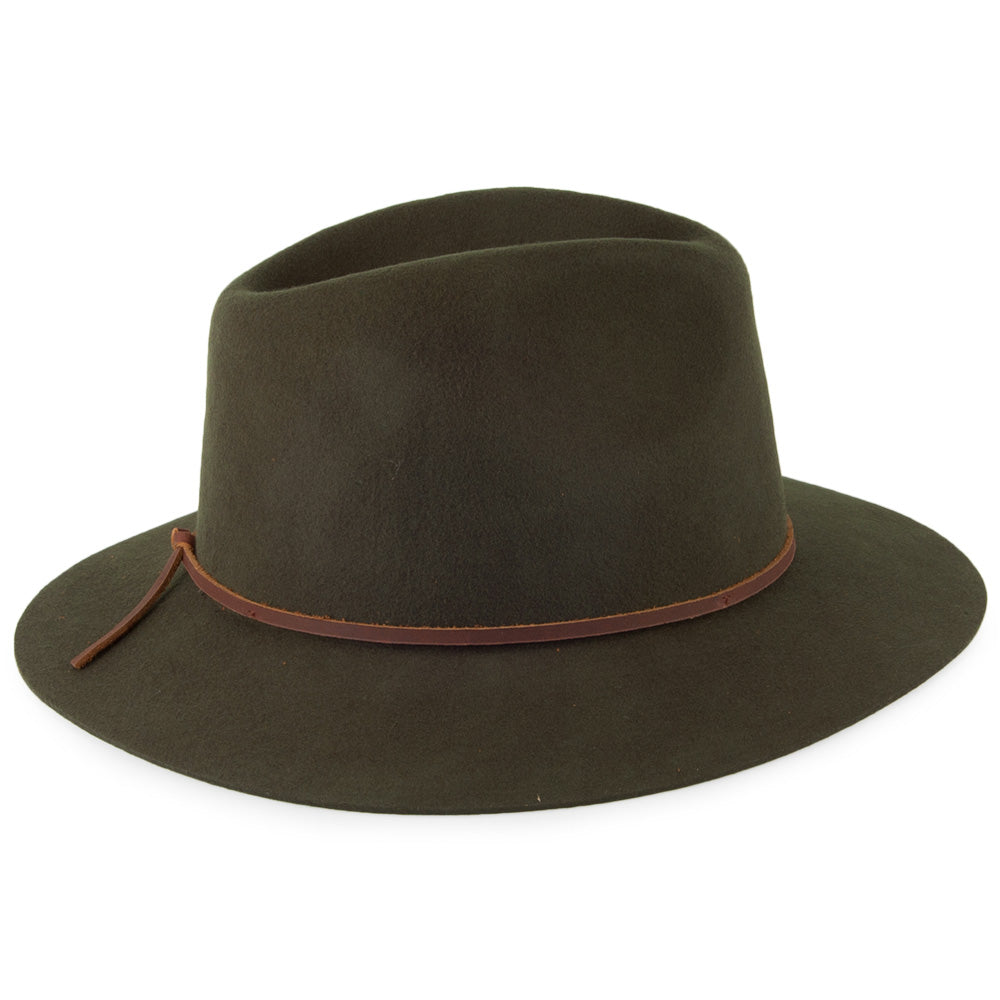 Sombrero Fedora Wesley de Brixton - Musgo-Marrón