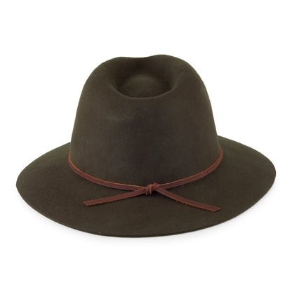 Sombrero Fedora Wesley de Brixton - Musgo-Marrón