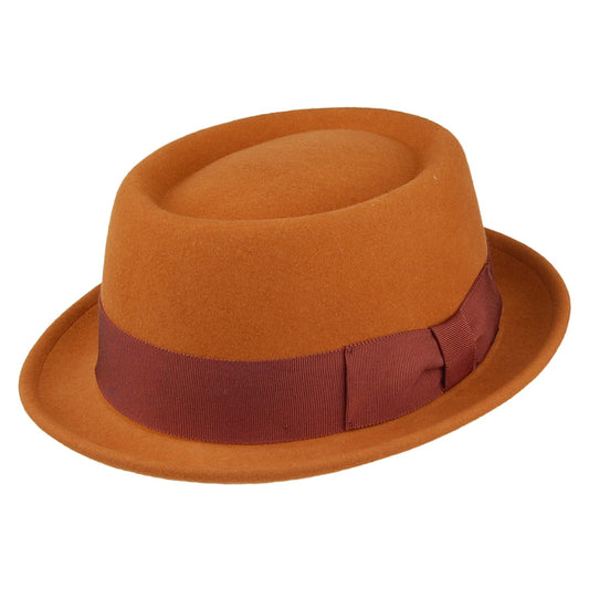 Sombrero Pork Pie II Darron flexible Repelente de agua de fieltro de lana de Bailey - Caramelo