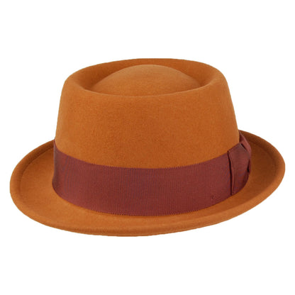 Sombrero Pork Pie II Darron flexible Repelente de agua de fieltro de lana de Bailey - Caramelo
