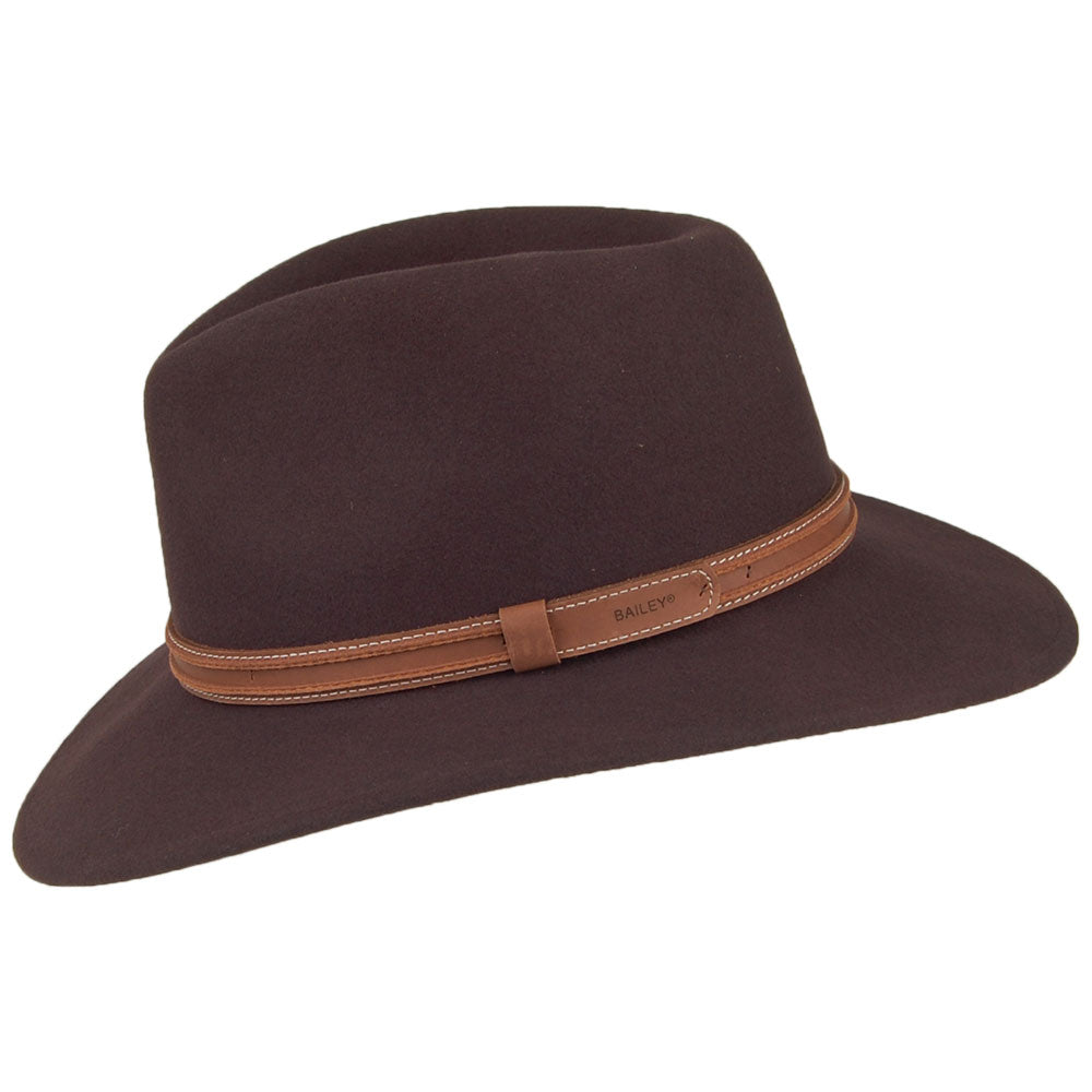 Safari Fedora Camden Fieltro LiteFelt de Bailey - Marrón