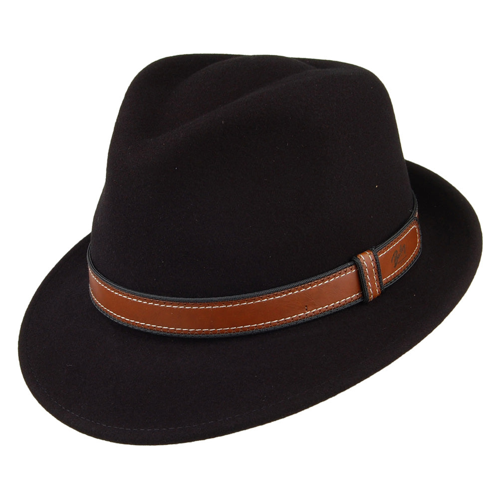 Sombrero Fedora Dodgson Fieltro LiteFelt de Bailey - Negro