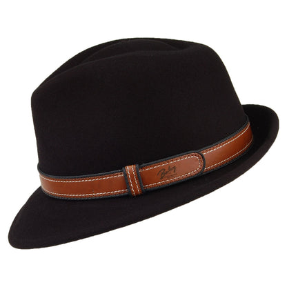 Sombrero Fedora Dodgson Fieltro LiteFelt de Bailey - Negro