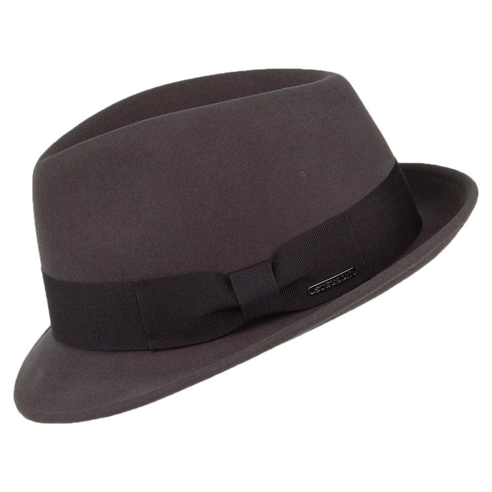 Sombrero Trilby Player de lana y cachemira de Stetson - Antracita