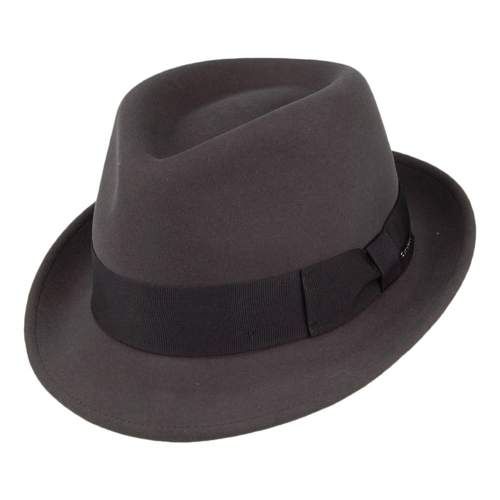 Sombrero Trilby Player de lana y cachemira de Stetson - Antracita