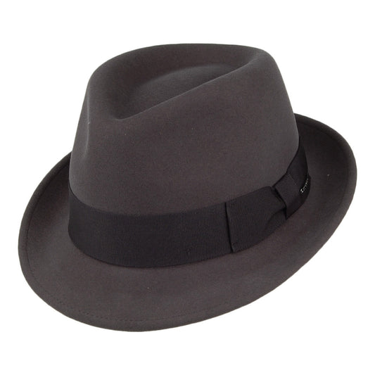 Sombrero Trilby Player de lana y cachemira de Stetson - Antracita