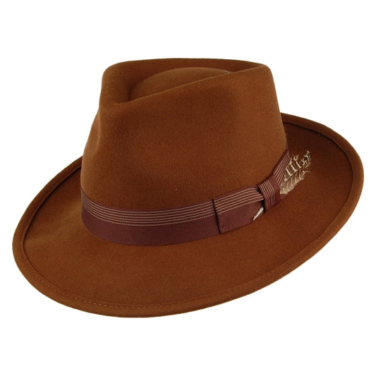 Sombrero Fedora Swindle III de Brixton - Café