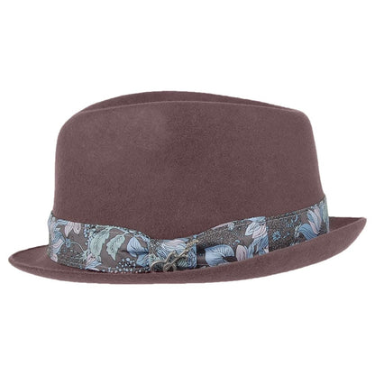 Sombrero Trilby Accord de fieltro de lana de Carlos Santana - Gris