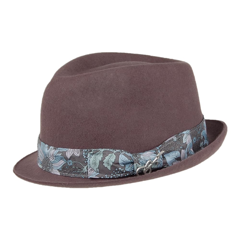 Sombrero Trilby Accord de fieltro de lana de Carlos Santana - Gris