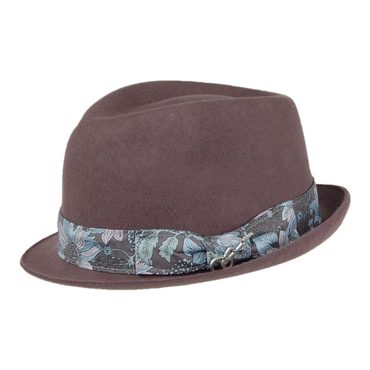 Sombrero Trilby Accord de fieltro de lana de Carlos Santana - Gris